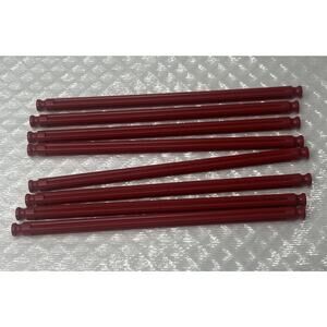 KNEX‎ Red Rods 5-1/8" Standard K'nex Replacement Parts Lot of 8